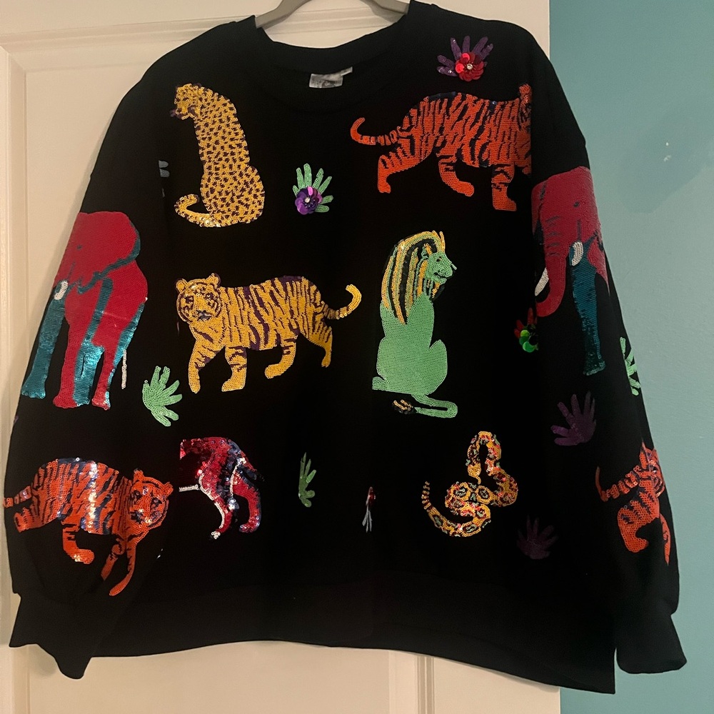 Colorful Animal Print Sweatshirt
